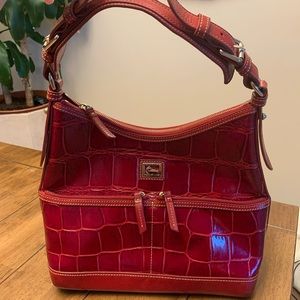 DOONEY & BOURKE Leather Crocodile Embossed Hobo